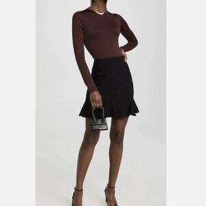 Theory Diagonal Mini Skirt